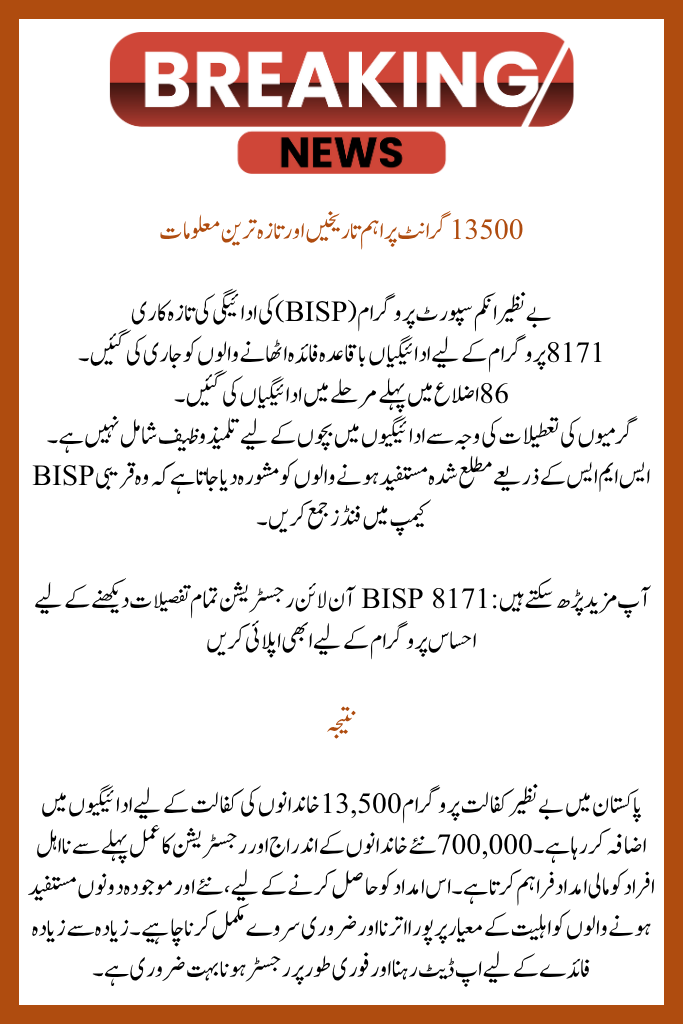 8171 New Beneficiaries' Payment Is Available