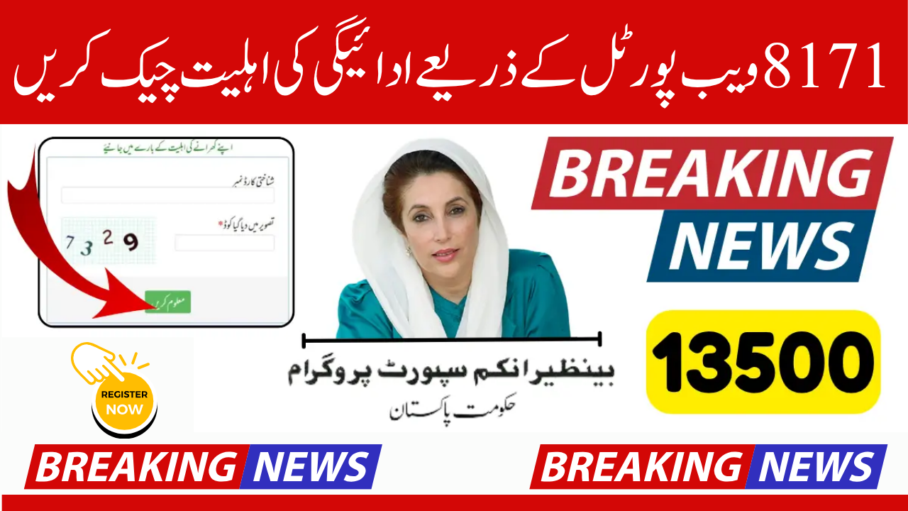 Verify Payment Status Check Method Using CNIC on the 8171 Web Portal 13500