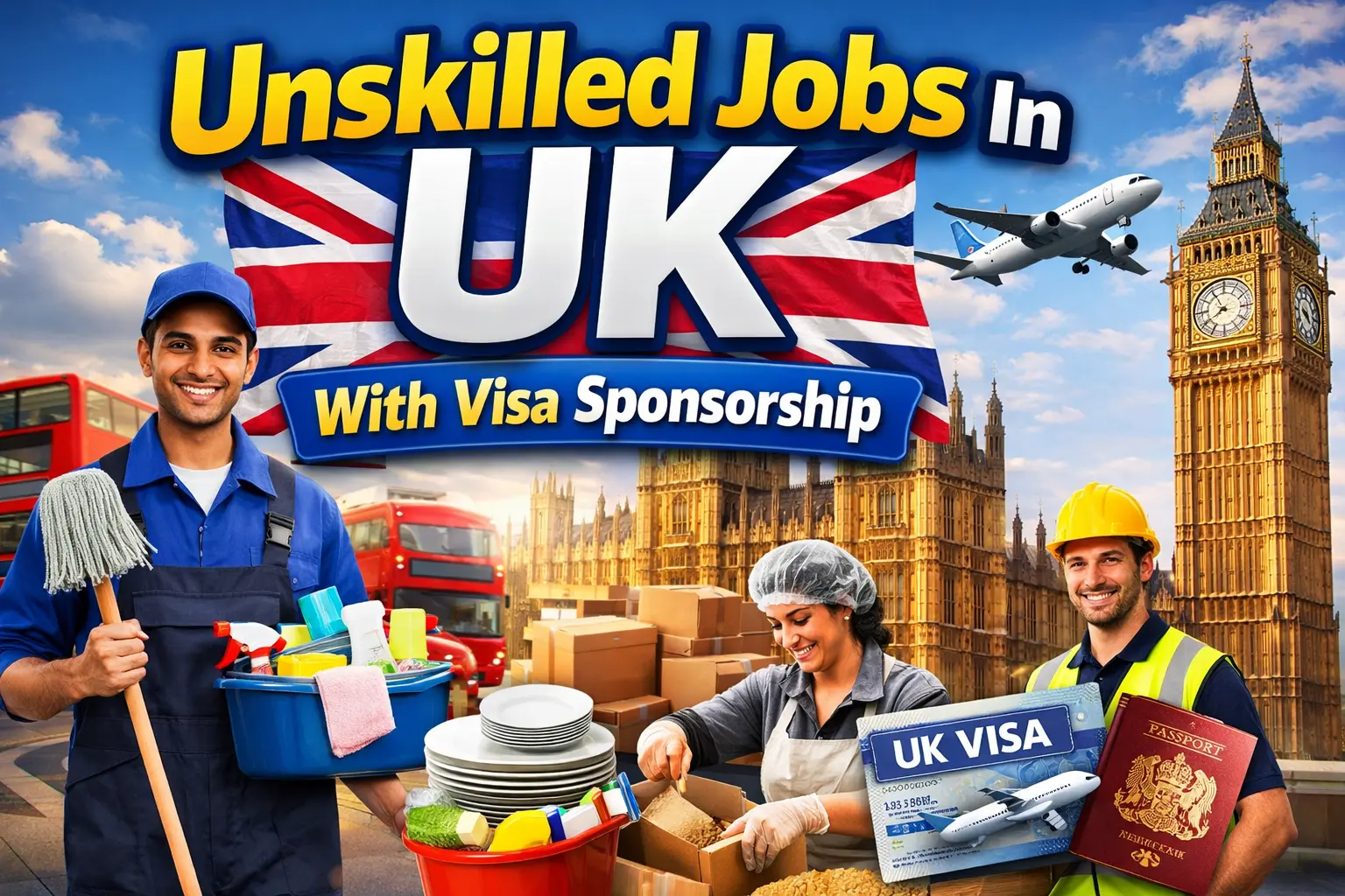Unskilled jobs in UK with visa sponsorship