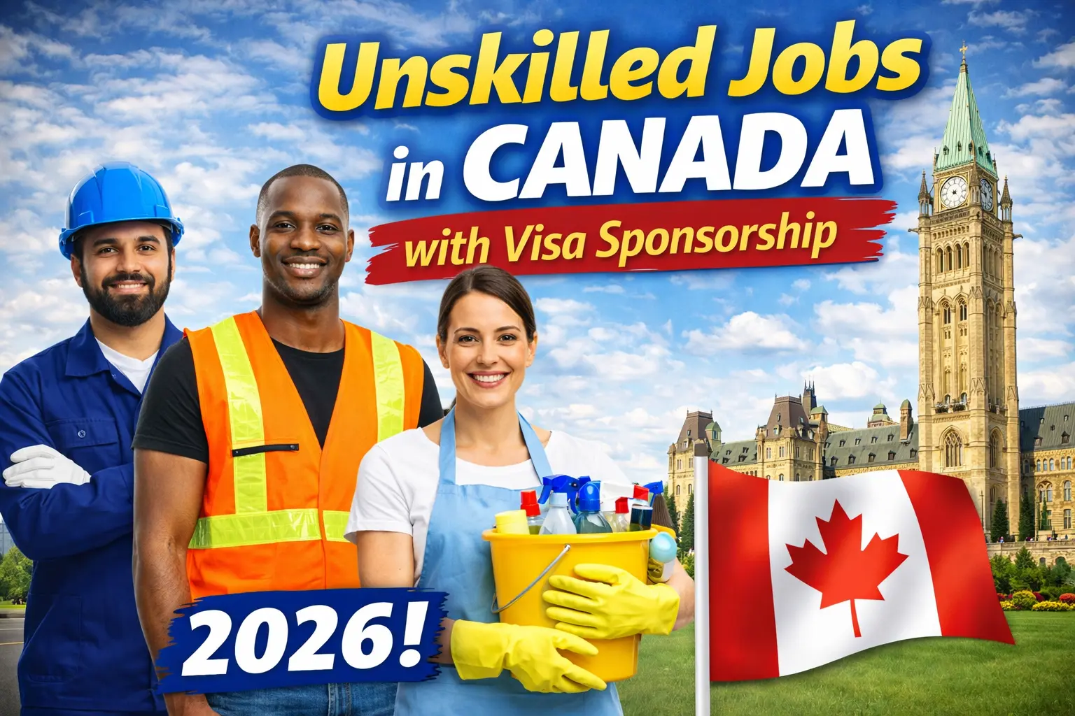 Unskilled Jobs in Canada with Visa Sponsorship